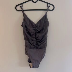 Eleve dancewear mesh over print leotard